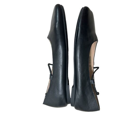 Empress Women's Size EU 42 US 10 Square Toe Ballet Flat Black Leather Slip On - Picture 4 of 9